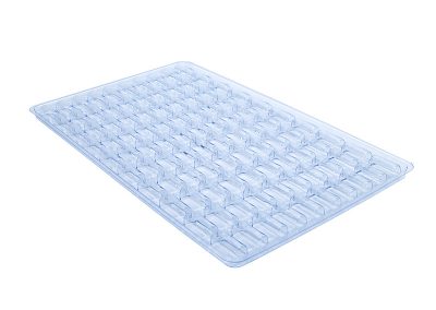 Blue PETG Handling and Shipping Tray
