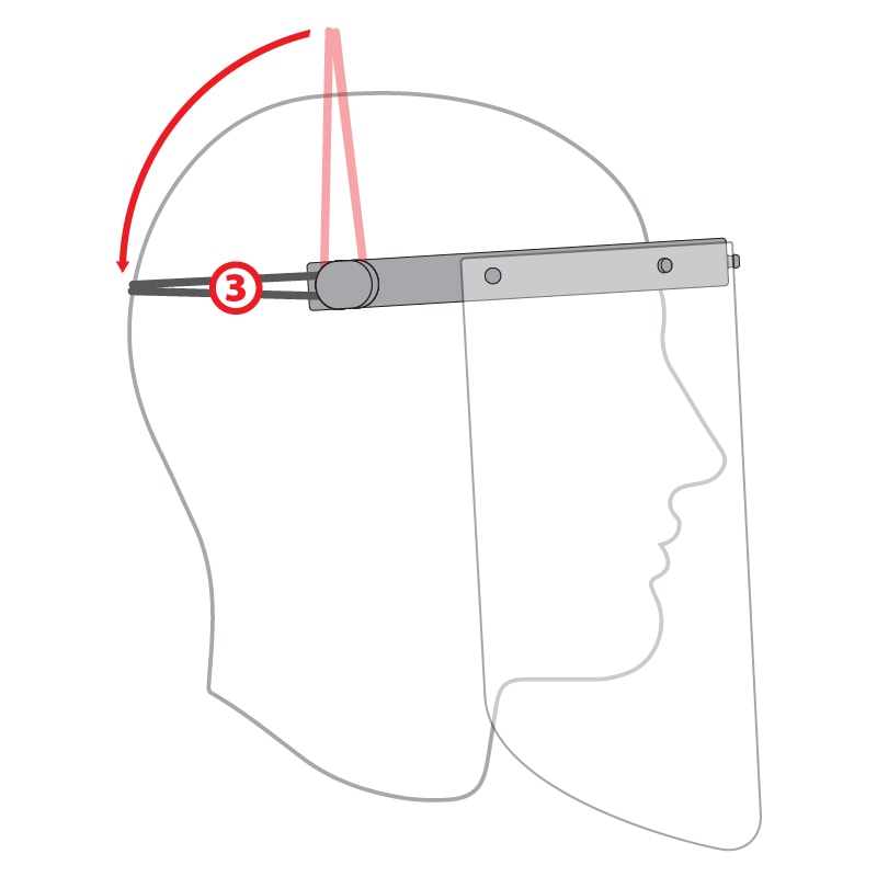 How to put on a Brentwood Face Shield